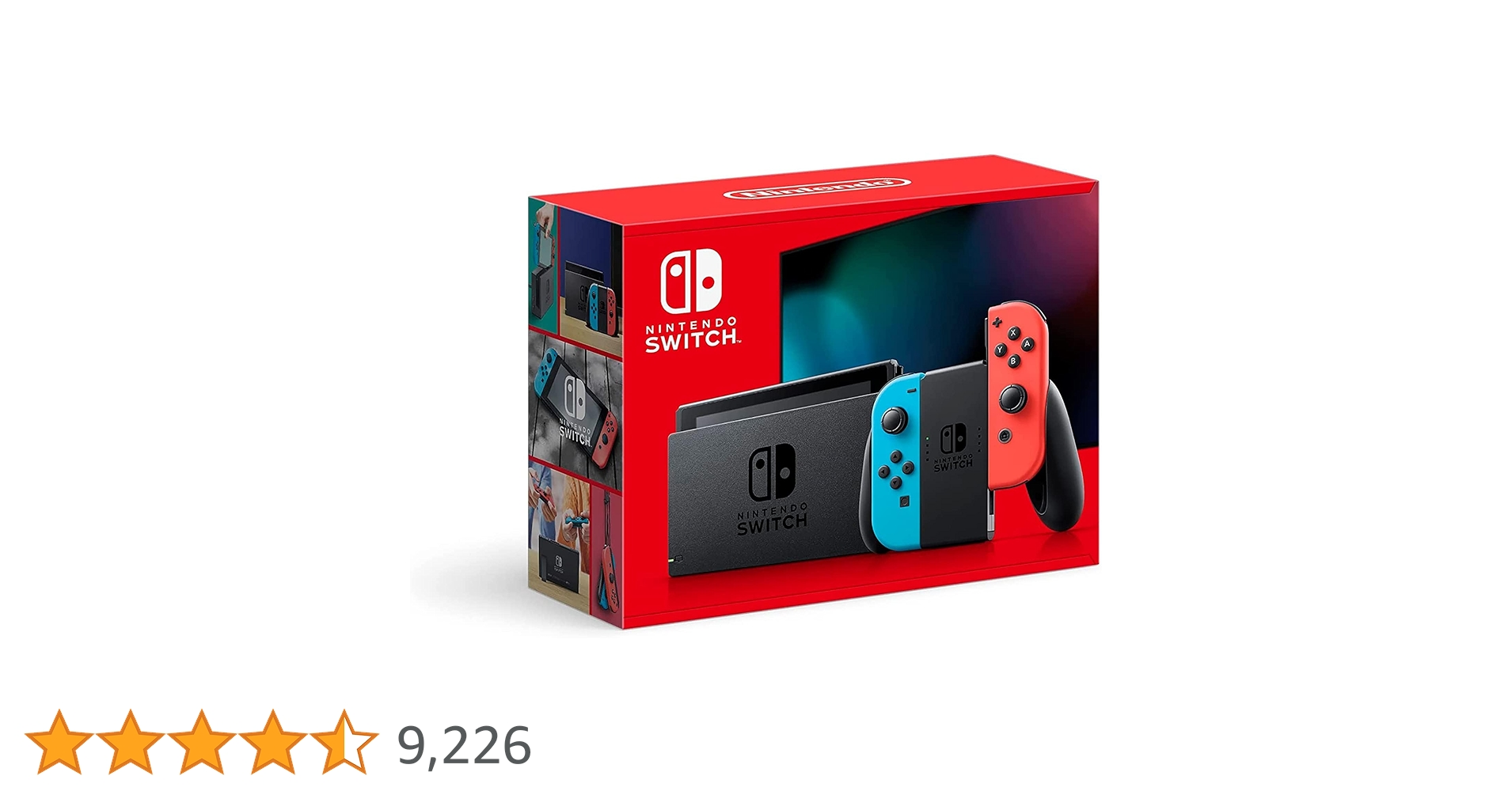 Nintendo Switch, Neon Blue and Red JoyCon, Versatile Gaming.